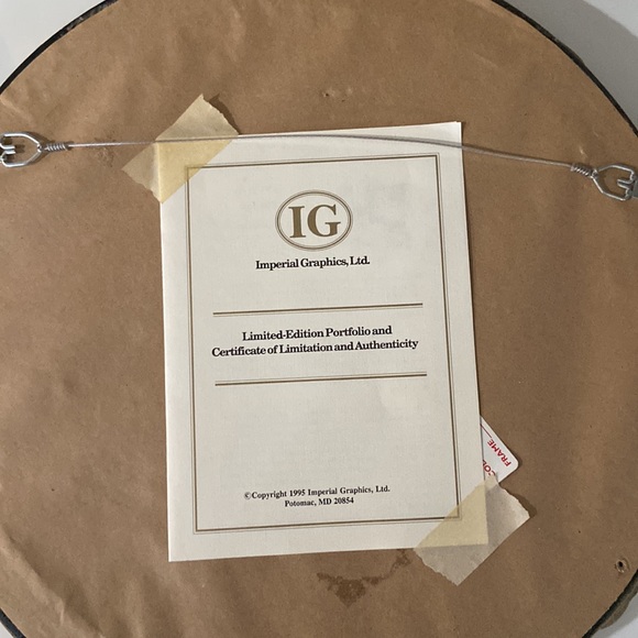 2 original Lena Liu signed prints. In gold wooden frame with matting. - Picture 6 of 6